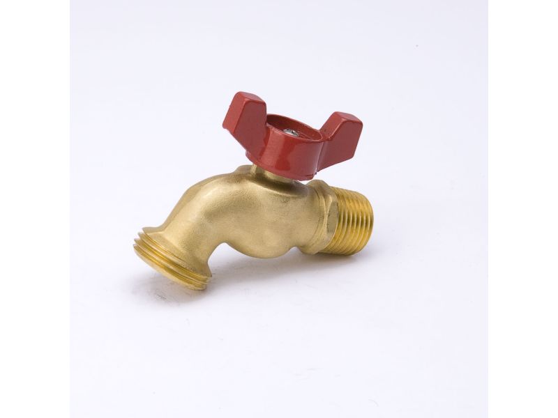 B&K 103-053HN Brass 1/2" MIP x 3/4" MHT Quarter Turn Hose Bibb