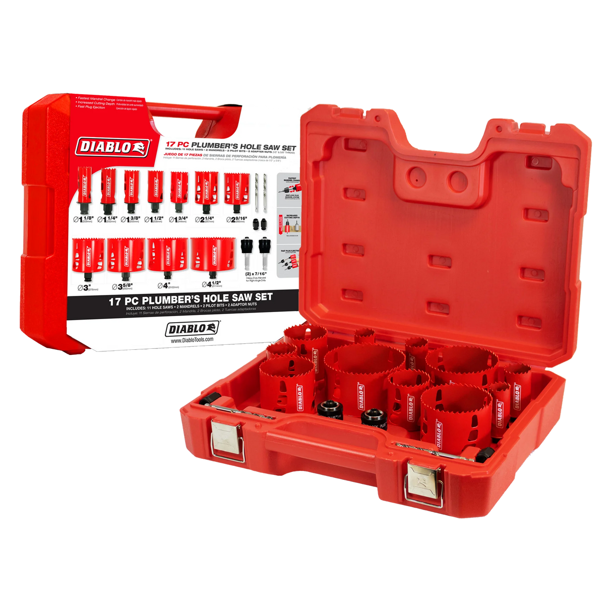 Diablo 17 Piece Bi-Metal Hole Saw Set for Plumbers