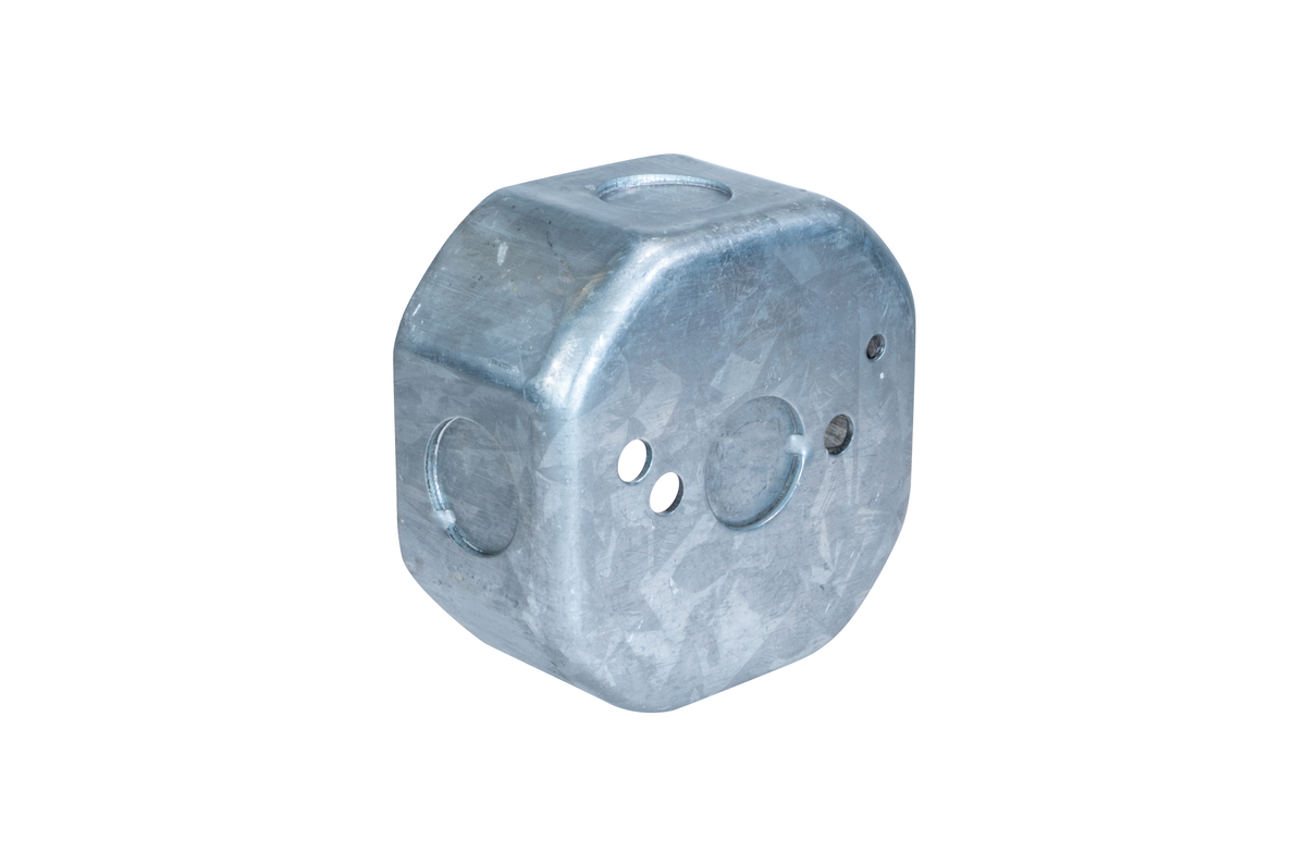 3-1/2" Octagon Steel Electrical Box – 1-1/2" Deep, w/ 1/2" KO