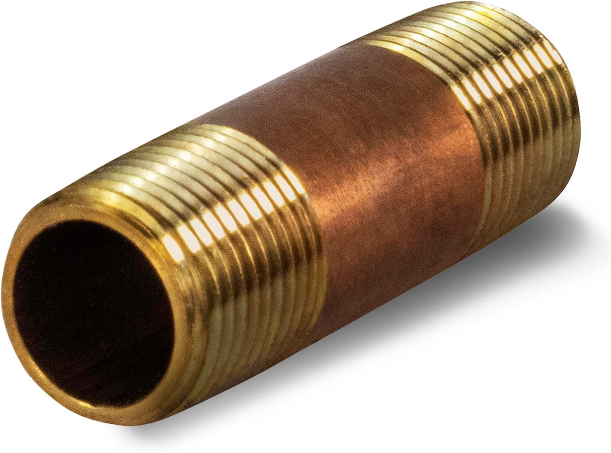 1/4" Red Brass Nipple