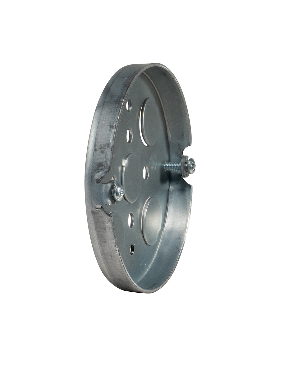 4" Round Pan Box – 1/2" Deep, Drawn, w/ 1/2" KO’s