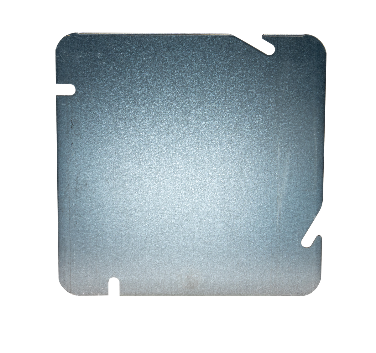 4‑11/16" Square Blank Cover, Galvanized Steel