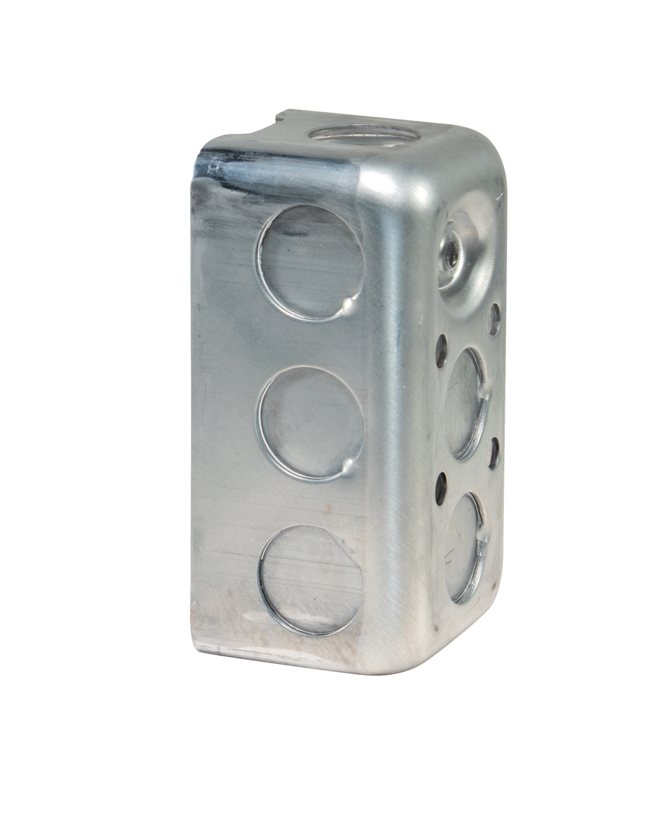 Handy Box, 1-7/8" Deep, Galvanized Steel with 1/2" Conduit Knockouts