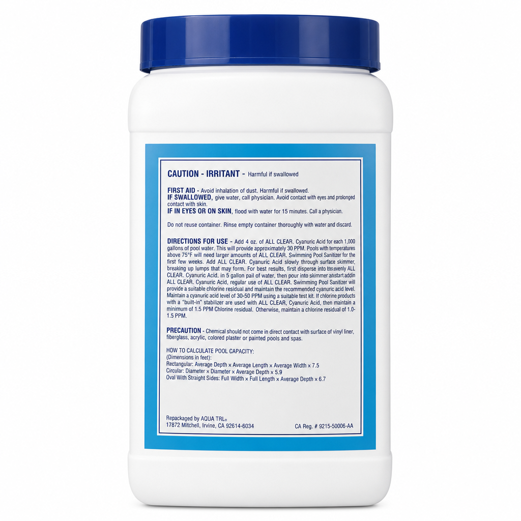 ALL•CLEAR Cyanuric Acid Chlorine Stabilizer – 5 lb Pool Conditioner