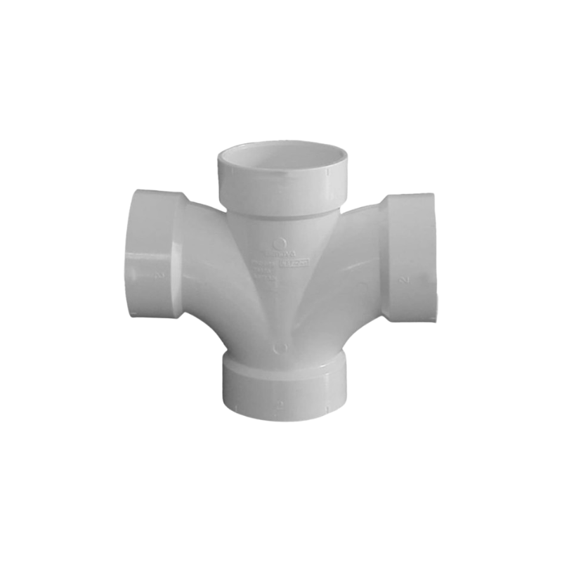 PVC Sch 40 DWV Double Sanitary Tee (SXSXSXS)