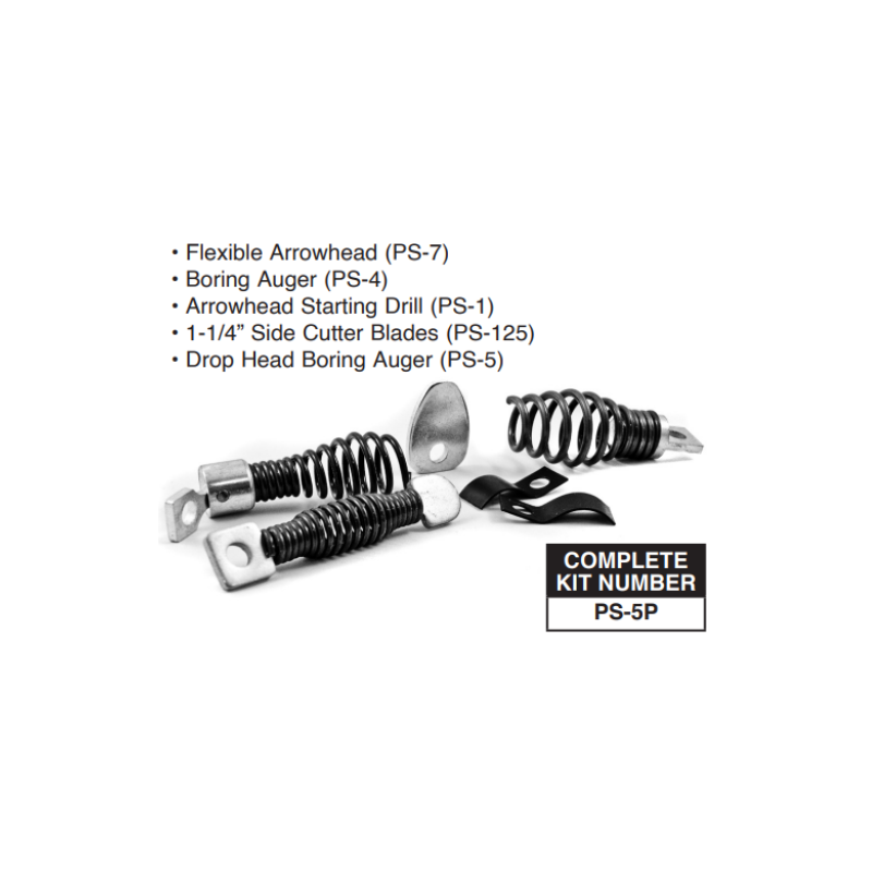 Pasco PS-5P 5 Piece Toolset - 3/8" Cable