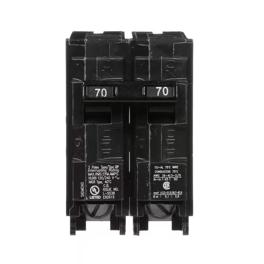 Siemens Type QP Breaker Double Pole