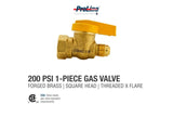 B&K 114-522 Brass 3/8" Flare x 1/2" FIPT Gas Valve