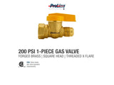 B&K 114-523 Brass 1/2" Flare x 1/2" FIPT Gas Valve
