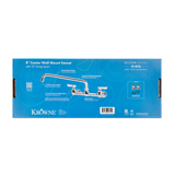 Krowne 12-812L Silver Series 8" Center Wall Mount Faucet with 12" Spout