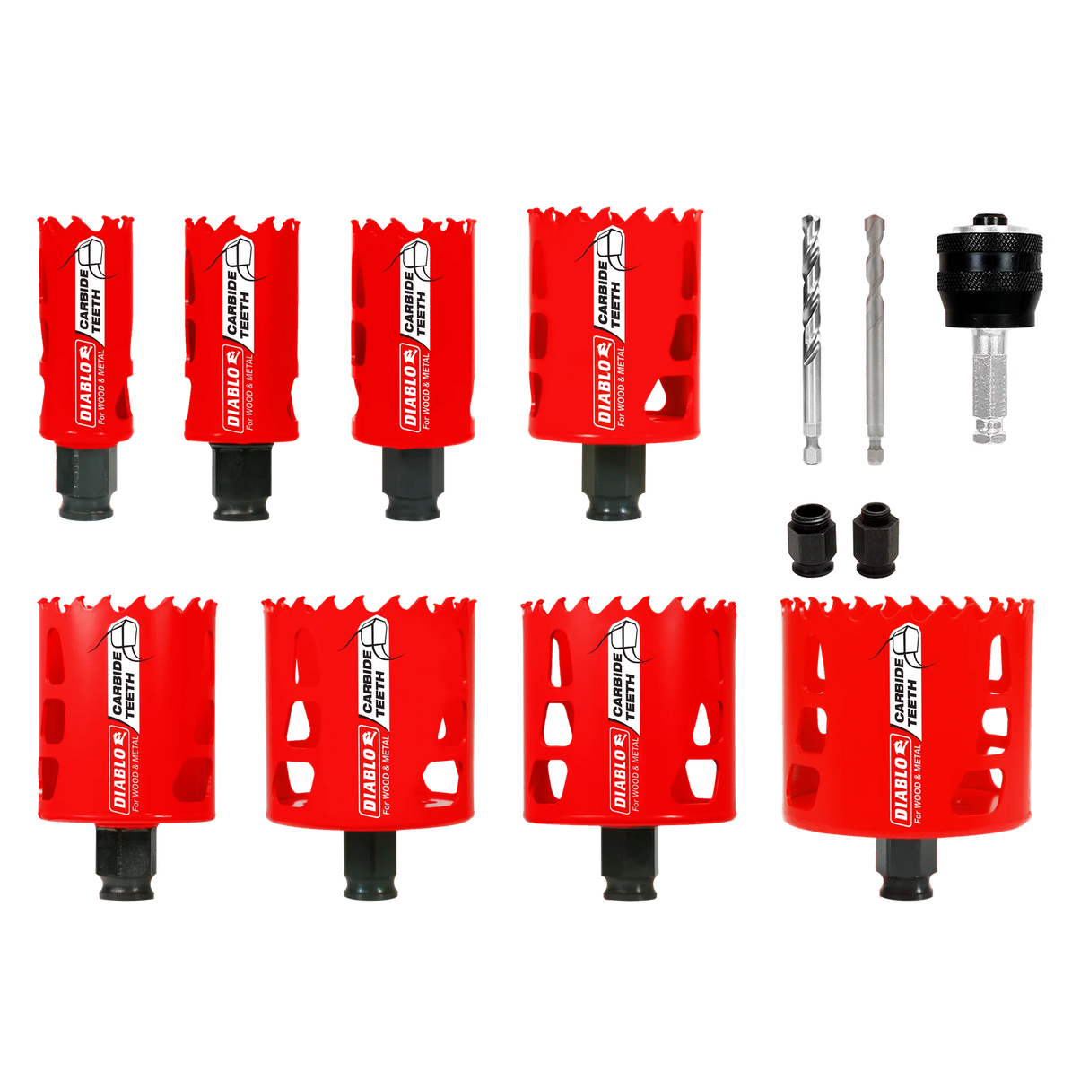 Diablo 13 Piece Carbide Teeth Hole Saw Set for Plumbers