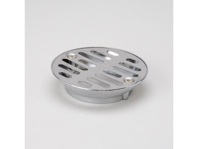 Chrome Plated Shower Stall Strainer 3-1/2" Stainless Steel Grid
