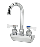 Krowne 14-400L Royal Series 4" Center Wall Mount Faucet with 3-1/2" Wide Gooseneck Spout