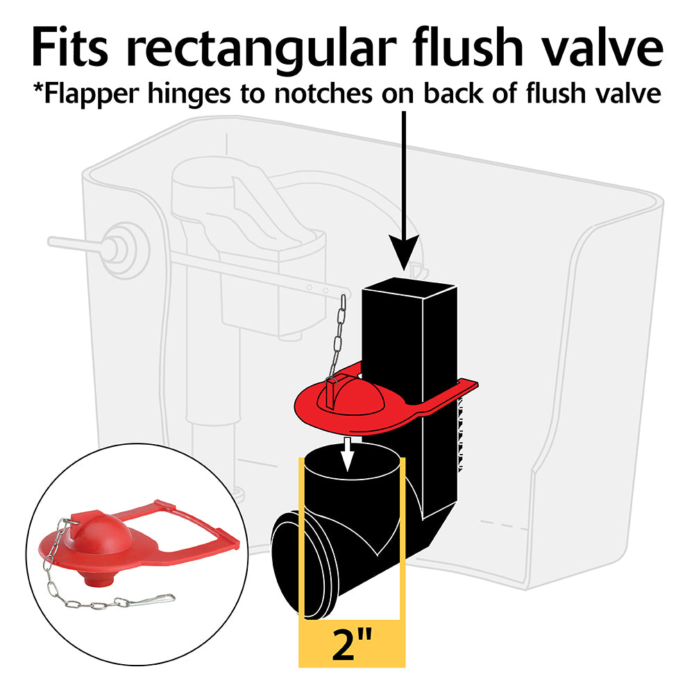 Korky 2011BP Toilet Flapper 2" Fits Kohler® Hinge