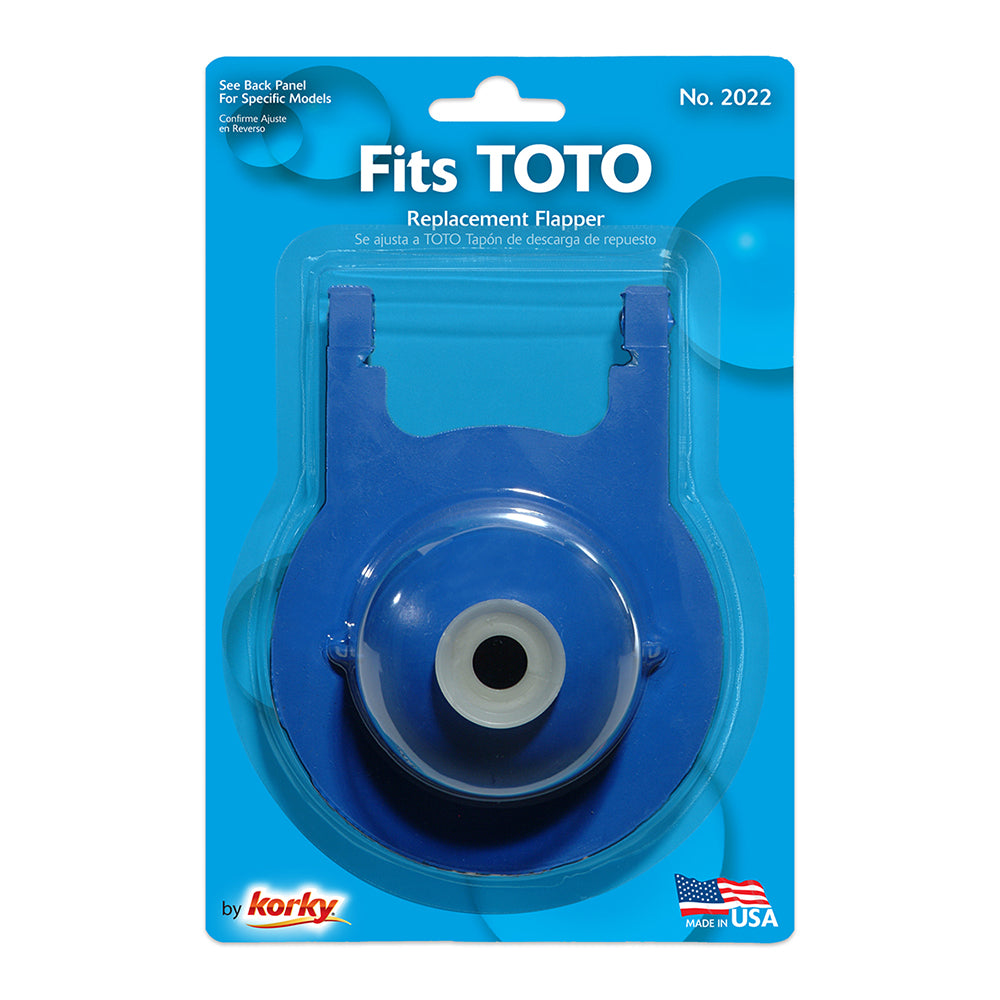 Korky 2022BP Toilet Flapper Large 3" Fits TOTO Blue