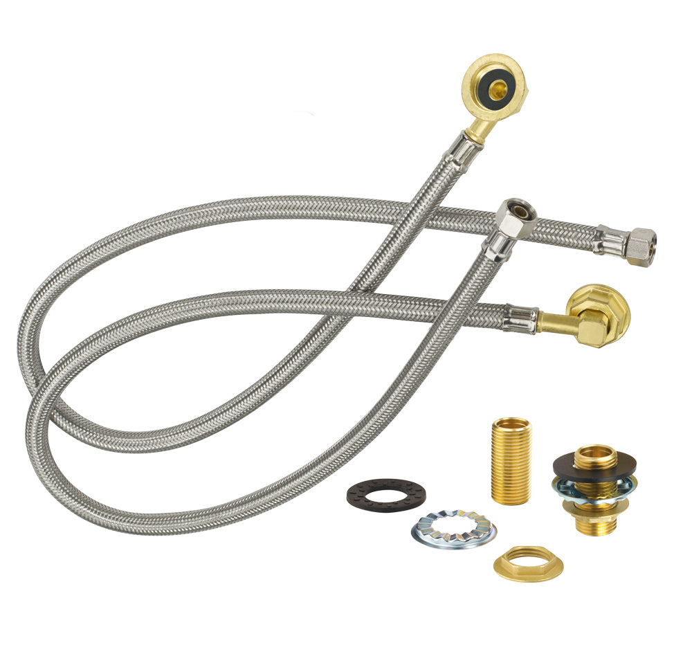Krowne 21-445L Royal Series E-Z Install Flexible Water Line Kit with Mounting Hardware