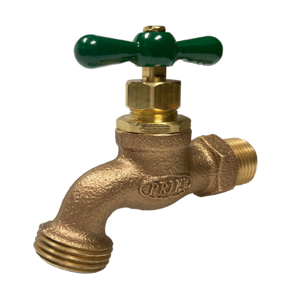 Prier MIP Hose Bibb with Green T Handle (Lead Free)