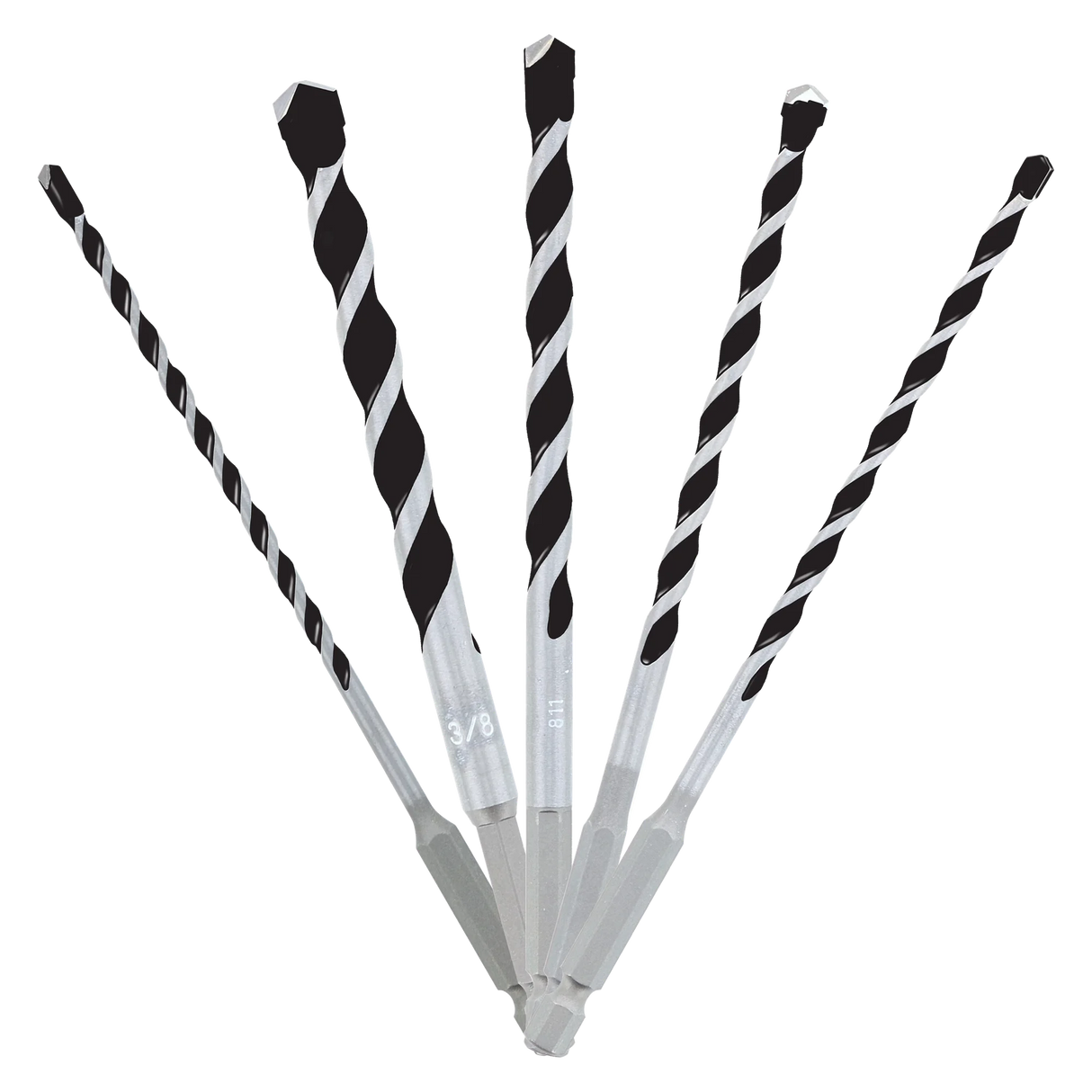 Diablo 5 Piece Multi-Material Carbide-Tipped Hammer Drill Bit Set