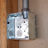 4" Square Welded Steel Electrical Box – 2-1/8" Deep, w/ 1" KO’s