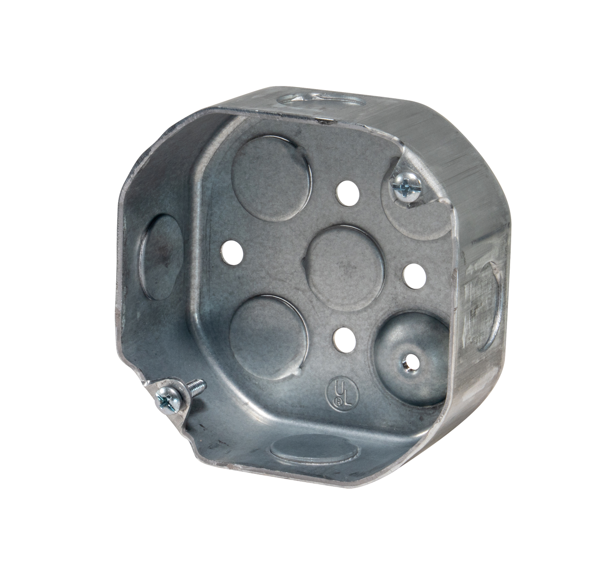 4" Octagon Drawn Steel Electrical Box – 1-1/2" Deep with 1/2" Knockouts