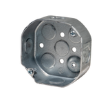 4" Octagon Drawn Steel Electrical Box – 1-1/2" Deep with 1/2" Knockouts