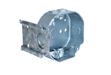 4" Octagon Steel Electrical Box with Bracket – 1-1/2" Deep with NM/Romex Clamp and 1/2" Knockouts