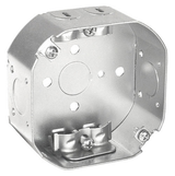 4" Octagon Steel Electrical Box – 1-1/2" Deep with Romex Connector and 1/2" Knockouts