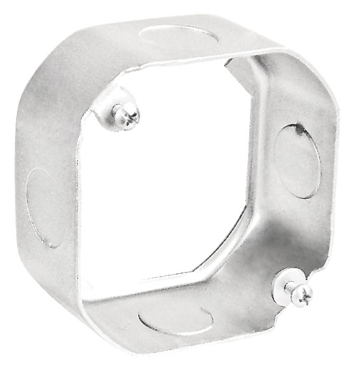 4" Octagon Steel Extension Box – 1-1/2" Deep with 1/2" Knockouts