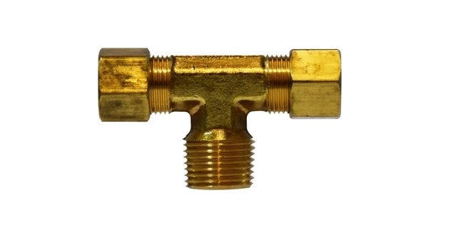 Brass Compression Tee x Male NPT