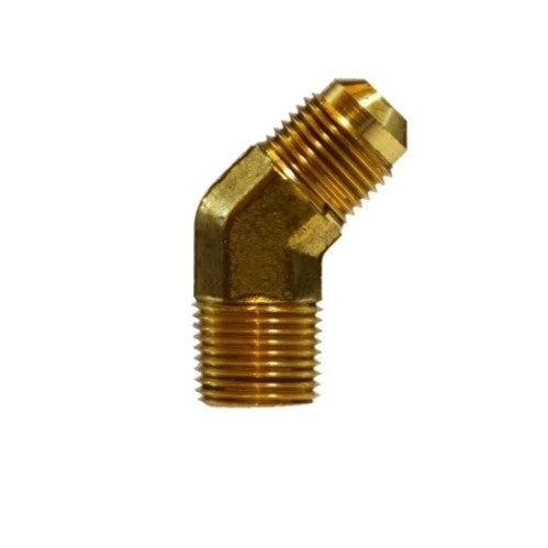 Brass Flare Elbow 45 x Male NPT