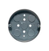 4" Round Pan Box – 1/2" Deep, Drawn, w/ 1/2" KO’s