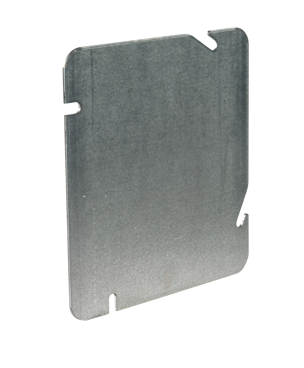 4‑11/16" Square Blank Cover, Galvanized Steel