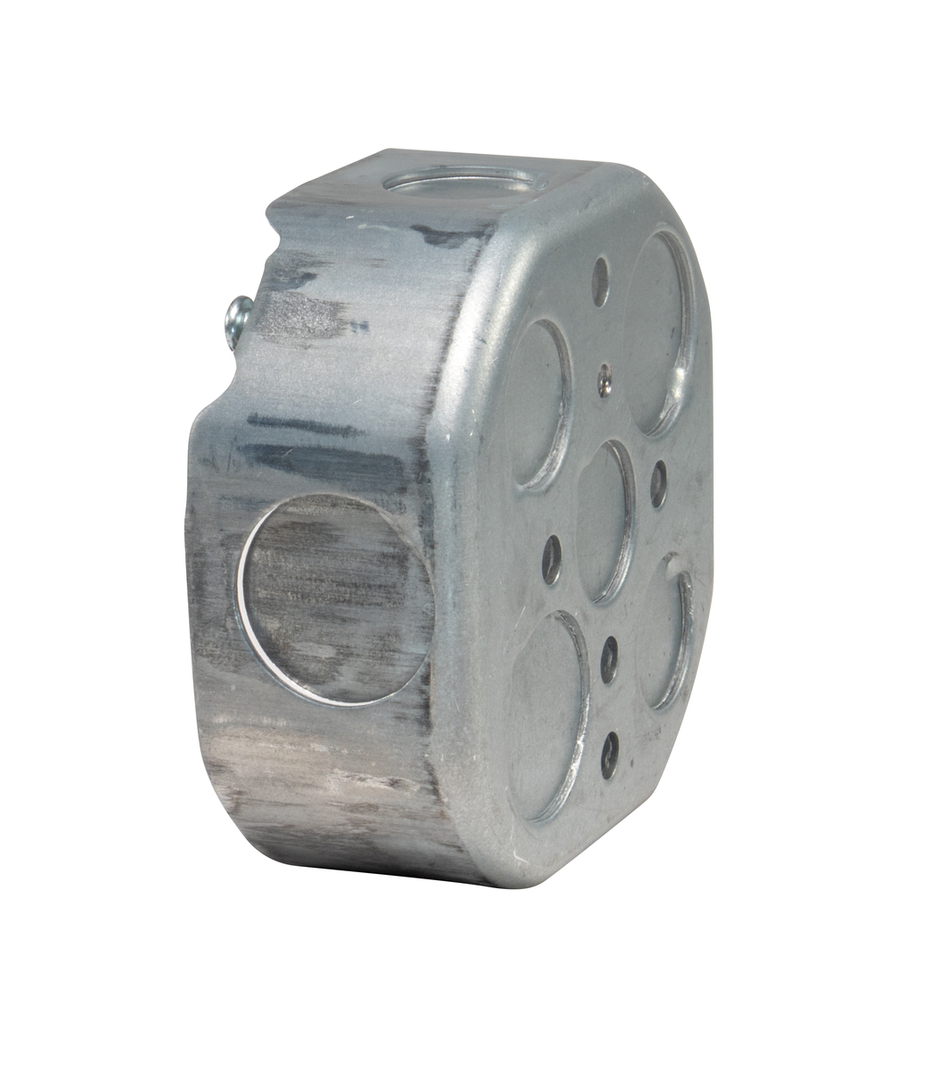 4" Octagon Steel Electrical Box – 1-1/2" Deep with 1/2" & 3/4" Knockouts