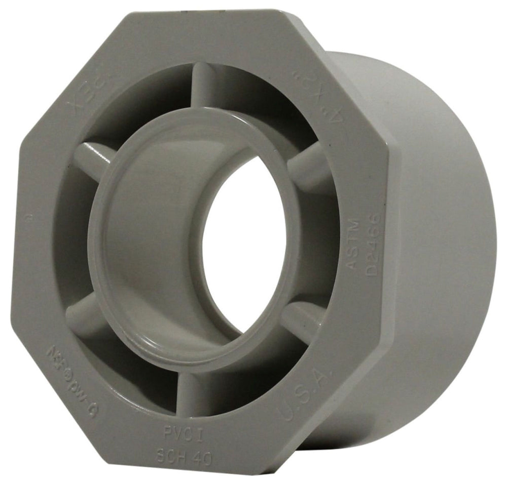 Electrical Schedule 40 PVC Reducer Bushing SxS