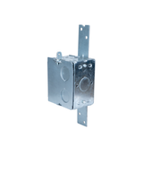 3" x 2" Steel Switch Box, 2‑1/2 Inch Deep with MC/BX Clamps, 1/2" Knockouts, and F‑Bracket (Face‑Mount)