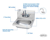 Krowne HS-2L 17-1/4"W Hand Sink