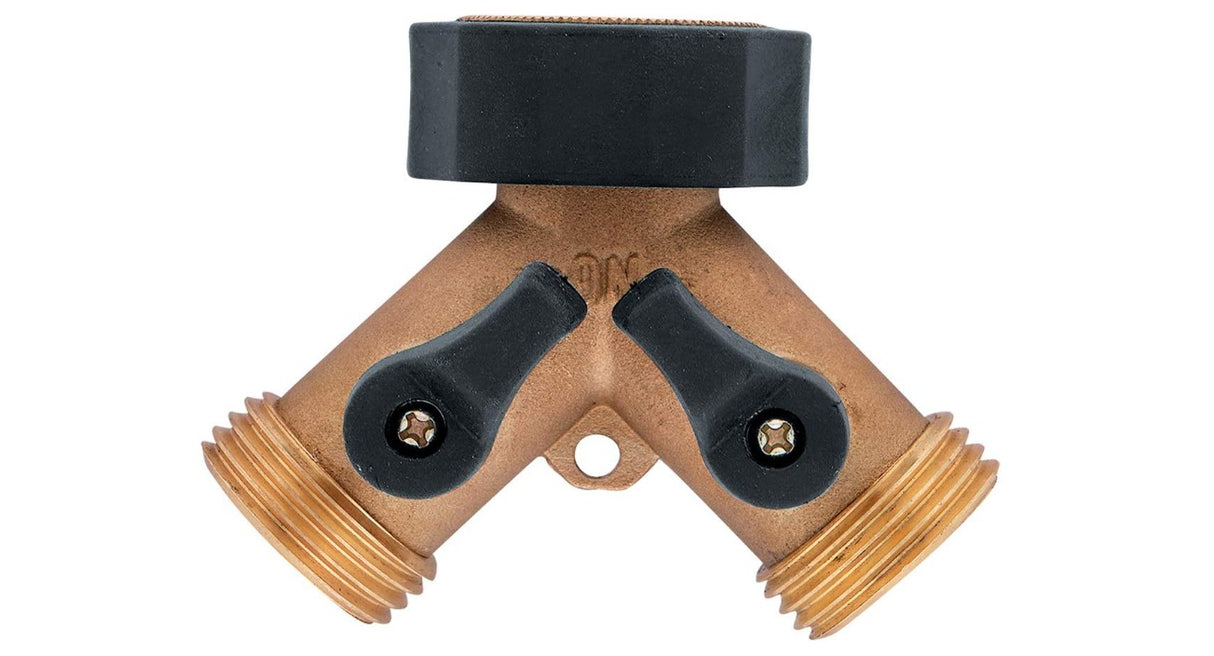Orbit 58248N Brass Hose-Y with Shut Offs