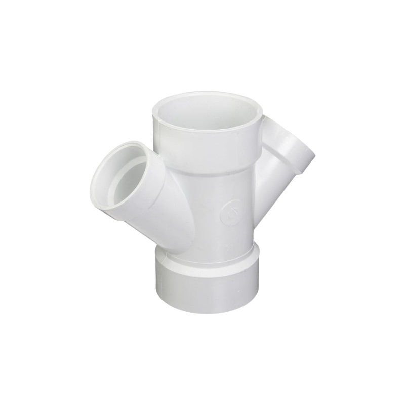 PVC Sch 40 DWV Reducing Double Wye (SXSXS)