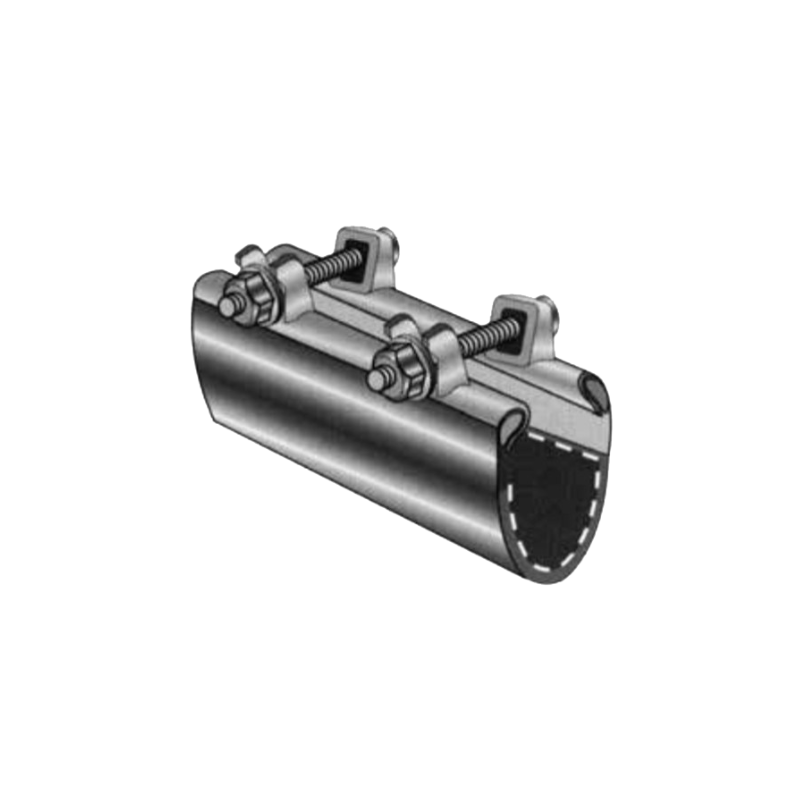 Stainless Steel Repair Clamp 2 Bolt 6" Long