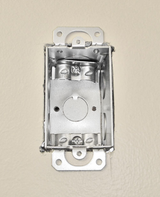 3" x 2" Steel Switch Box, 1‑1/2 Inch Deep with NM Clamps and Plaster Ears