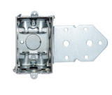 3" x 2" Steel Switch Box, 2‑1/2 Inch Deep with Romex Clamps, Conduit Knockouts, and Plaster Ears