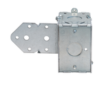 3" x 2" Steel Switch Box, 2‑1/2 Inch Deep with Romex Clamps, Conduit Knockouts, and Plaster Ears